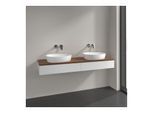 Villeroy und Boch Antao Waschtisch-Unterschrank K17112GF 160x19x50cm, Waschbeckenplattenfarbe warm walnut, glossy white lacquer