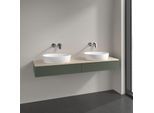 Villeroy und Boch Antao Waschtisch-Unterschrank K17113HL 160x19x50cm, Waschbeckenplattenfarbe botticino, leaf green matt lacquer