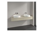 Villeroy und Boch Antao Waschtisch-Unterschrank L17110HJ 160x19x50cm, Waschbeckenplattenfarbe Lack, silk grey matt lacquer, Mit Beleuchtung