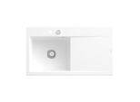 Villeroy und Boch Subway Style 50 Einbauspüle 335202RW links, mit Ablaufgarnitur, 900 x 510 mm, Excenterbetätigung, stone white CeramicPlus