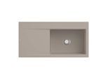 Villeroy und Boch Subway Style 60 Einbauspüle 336101AM Becken rechts, Ablaufgarnitur mit Handbetätigung, 1000 x 510 mm, Almond