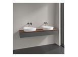 Villeroy und Boch Antao Waschtisch-Unterschrank K17012GK 160x19x50cm, Waschtischplattenfarbe warm walnut, anthracite matt lacquer