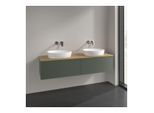 Villeroy und Boch Antao Waschtisch-Unterschrank K39111HL 160x36x50cm, Waschbeckenplattenfarbe honey oak, leaf green matt lacquer