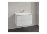 Villeroy und Boch Antao Waschtisch-Unterschrank L04000GF 78,8x50,4x49,6cm, ohne Frontstruktur, glossy white lacquer, Mit Beleuchtung