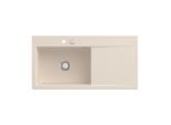 Villeroy und Boch Subway Style 60 Einbauspüle 336202FU Becken links, Ablaufgarnitur mit Excenterbetätigung, 1000 x 510 mm, Ivory