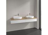 Villeroy und Boch Antao Waschtisch-Unterschrank K17151MT 160x19x50cm, Hahnlochbohrung, Waschbeckenplattenfarbe honey oak, white matt lacquer