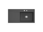 Villeroy und Boch Subway Style 60 Spüle 336102i4 rechts, mit Ablaufgarnitur, Excenterbetätigung, 1000 x 510 mm, graphit CeramicPlus