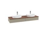 Villeroy & Boch Antao Waschtischunterschrank 1600x190x500mm L17152HK mit Beleuchtung mit Struktur FK/AP: HK/2