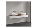 Villeroy und Boch Antao Waschtisch-Unterschrank K17112MT 160x19x50cm, Waschbeckenplattenfarbe warm walnut, white matt lacquer