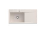 Villeroy und Boch Subway Style 60 Einbauspüle 336202KR Becken links, Ablaufgarnitur mit Excenterbetätigung, 1000 x 510 mm, Crema