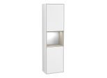 Villeroy und Boch Finion Hochschrank G470HHGF 41,8x151,6cm, rechts, Emotion, Regal Sand Matt Lacquer, Glossy white lacquer