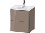 Duravit XSquare Waschtisch-Unterschrank XS432108686 51x56x41,8cm, 2 Schubkästen, cappuccino hochglanz