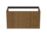 Ideal Standard Conca Waschtisch-Unterschrank T4357Y5 ohne Waschtisch-Platte, 2 Auszüge, 100x50,5x54 cm, Walnuss dunkel Furnier