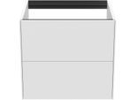 Ideal Standard Conca Waschtisch-Unterschrank T4355Y1 ohne Waschtisch-Platte, 2 Auszüge, 60x50,5x54 cm, Weiß matt lackiert