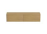 Ideal Standard Conca Waschtisch-Unterschrank T4338Y6 ohne Ausschnitt, 4 Auszüge, 240x50,5x555 cm, Eiche hell Furnier