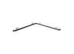Hewi System 800 K Dusch-/Wannenhandlauf 950.35.1109984 762x762mm, Stützen und Rosetten reinweiß, umbra
