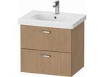 Duravit XBase Waschtisch-Unterschrank XB618905252 60x56x45,8cm, europäische Eiche, 2 Schubkästen