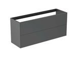 Ideal Standard Conca Waschtisch-Unterschrank T3951Y2 120x37x54cm, ohne Waschtisch-Platte, 2 Auszüge, Anthrazit matt lackiert