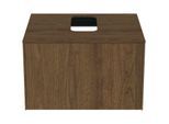 Ideal Standard Conca Waschtisch-Unterschrank T3928Y5 mit Ausschnitt, 1 Auszug, 60x50,5x37 cm, mittig, Walnuss dunkel Furnier