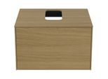 Ideal Standard Conca Waschtisch-Unterschrank T3928Y6 mit Ausschnitt, 1 Auszug, 60x50,5x37 cm, mittig, Eiche hell Furnier