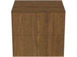 Ideal Standard Conca Waschtisch-Unterschrank T4321Y5 ohne Ausschnitt, 2 Auszüge, 60x50,5x55 cm, Walnuss dunkel Furnier