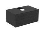 Ideal Standard Conca Waschtisch-Unterschrank T3929Y4 mit Ausschnitt, 1 Auszug, 80x50,5x37 cm, mittig, Eiche geflammt Furnier