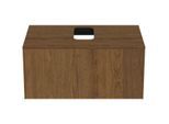 Ideal Standard Conca Waschtisch-Unterschrank T3929Y5 mit Ausschnitt, 1 Auszug, 80x50,5x37 cm, mittig, Walnuss dunkel Furnier