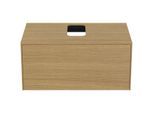 Ideal Standard Conca Waschtisch-Unterschrank T3929Y6 mit Ausschnitt, 1 Auszug, 80x50,5x37 cm, mittig, Eiche hell Furnier