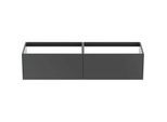 Ideal Standard Conca Waschtisch-Unterschrank T3984Y2 ohne Waschtisch-Platte, 2 Auszüge, 160x 50,5x36 cm, Anthrazit matt lackiert