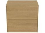 Ideal Standard Conca Waschtisch-Unterschrank T4327Y6 ohne Ausschnitt, 2 Auszüge, 60x37x55 cm, Eiche hell Furnier