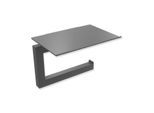 Hewi System 900 Q WC-Papierhalter 900Q21.00260SC pulverbeschichtet dunkelgrau perlglimmer tiefmatt, aus Edelstahl, mit Deckel 140x106x100mm