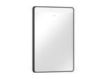 hansgrohe Xarita Lite Q Spiegel 54956670 mit horizontaler LED-Beleuchtung, mattschwarz, B 500 x H 700 x T 30 mm, 5 W