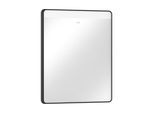 hansgrohe Xarita Lite Q Spiegel 54957670 mit horizontaler LED-Beleuchtung, mattschwarz, B 600 x H 700 x T 30 mm, 6 W
