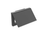 Hewi System 900 Q WC-Papierhalter 900Q21.00160SC pulverbeschichtet dunkelgrau perlglimmer tiefmatt, aus Edelstahl, mit Deckel 140x90x23mm