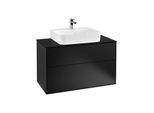 Villeroy & Boch Finion Unterschrank F10200PD 100x60,3x50,1cm, Black Matt Lacquer