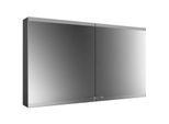 Emco Asis Evo Aufputz-Lichtspiegelschrank 939713306 1200 x 700 mm, 2-türig, schwarz, mit lightsystem, ohne Spiegelheizung