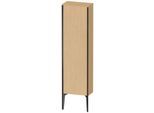Duravit XViu Halbhochschrank XV1315LB230 40x24x133cm, schwarz matt, Tür links, Eiche natur