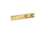 hansgrohe RainSelect Fertigmontageset 15381990 Unterputz-Thermostat, 3 Verbraucher, polished gold optic