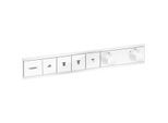 hansgrohe RainSelect Fertigmontageset 15382700 mattweiß, Thermostat, 4x Verbraucher, Unterputz