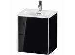 Duravit XSquare Waschtisch-Unterschrank XS432104040 51x56x41,8cm, 2 Schubkästen, schwarz hochglanz