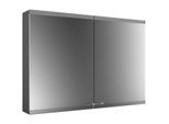 Emco Asis Evo Aufputz-Lichtspiegelschrank 939713305 1000 x 700 mm, 2-türig, schwarz, mit lightsystem, ohne Spiegelheizung