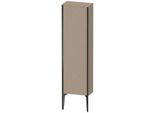 Duravit XViu Halbhochschrank XV1315LB275 40x24x133cm, schwarz matt, Tür links, leinen