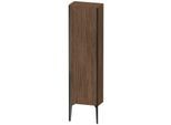 Duravit XViu Halbhochschrank XV1315LB221 40x24x133cm, schwarz matt, Tür links, nussbaum dunkel