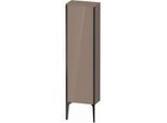 Duravit XViu Halbhochschrank XV1315LB286 40x24x133cm, schwarz matt, Tür links, cappucino hochglanz