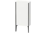 Duravit XViu Halbhochschrank XV1306LB218 50x24x89cm, schwarz matt, Tür links, weiß matt