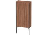 Duravit XViu Halbhochschrank XV1306RB279 50x24x89cm, schwarz matt, Tür rechts, nussbaum natur