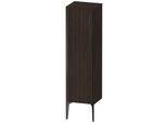 Duravit XViu Halbhochschrank XV1325RB269 40x36x133cm, schwarz matt, Tür rechts, nussbaum gebürstet