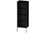 Duravit XViu Halbhochschrank XV1368LB140 50x36x133cm, Glastür, champagner matt, Tür links, schwarz hochglanz