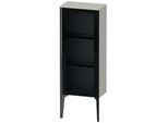 Duravit XViu Halbhochschrank XV1360LB207 40x24x89cm, Glastür, schwarz matt, Tür links, betongrau matt