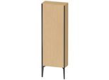 Duravit XViu Halbhochschrank XV1316LB230 50x133x24cm, 1 Tür, schwarz matt, Anschlag links, Eiche natur